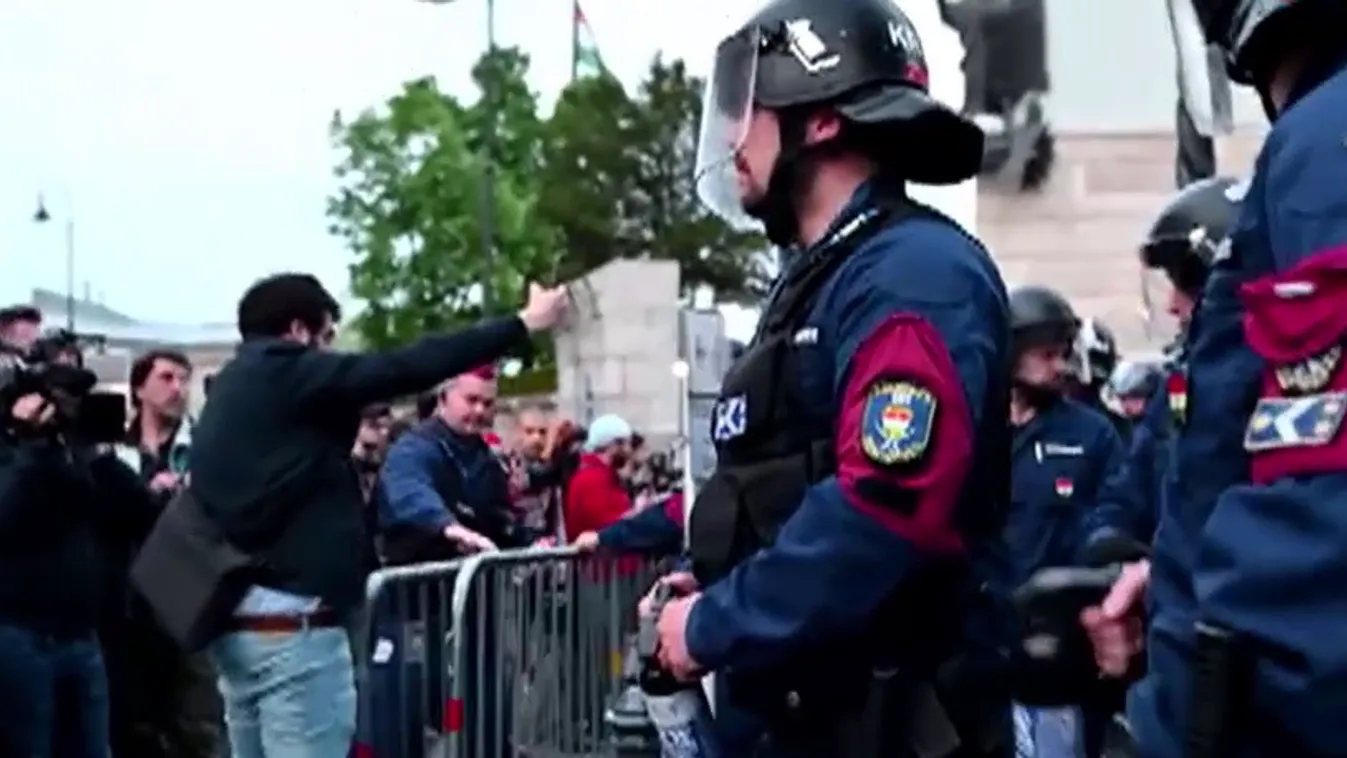 ORFK: jogszerűen használt kényszerítőeszközt a rendőrség a szerdai jogellenes gyűlésen