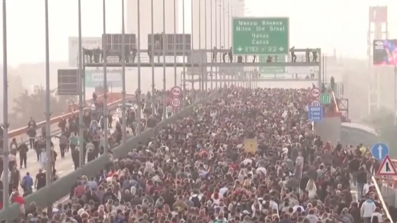 Tízezrek tüntettek az erőszak ellen Belgrádban