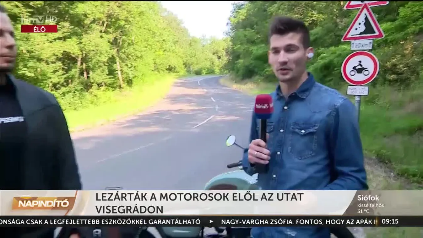 Napindító – Lezárták a motorosok elől az utat Visegrádon (2023-06-20)