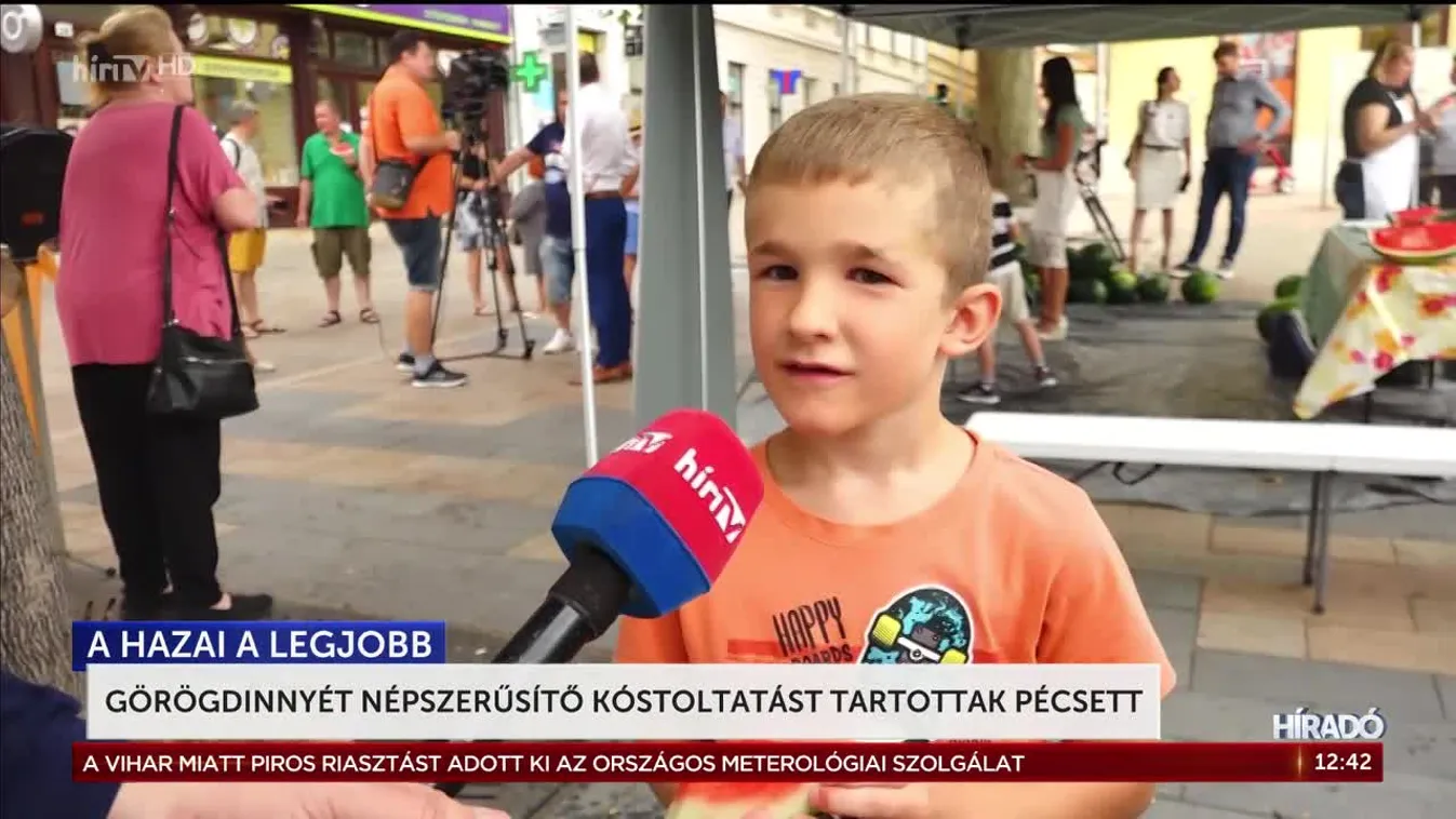 Görögdinnyét népszerűsítő kóstoltatást tartottak Pécsett
