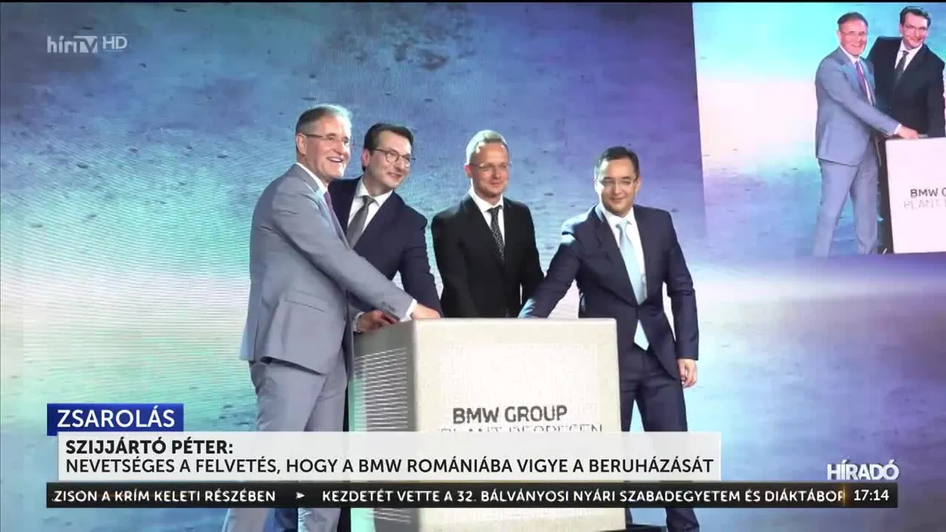 Szijjártó Péter: Nevetséges a felvetés, hogy a BMW Romániába vigye a beriuházását