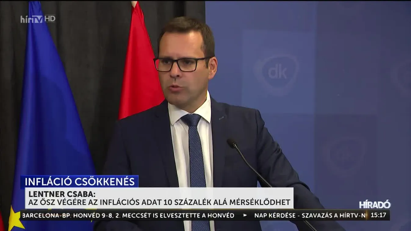 Lentner Csaba: Az ősz végére az inflációs adat 10 százalék alá mérséklődhet