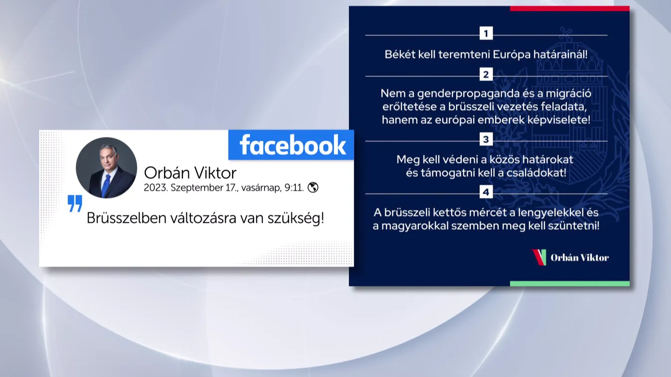 Orbán Viktor négypontos üzenete Brüsszelnek