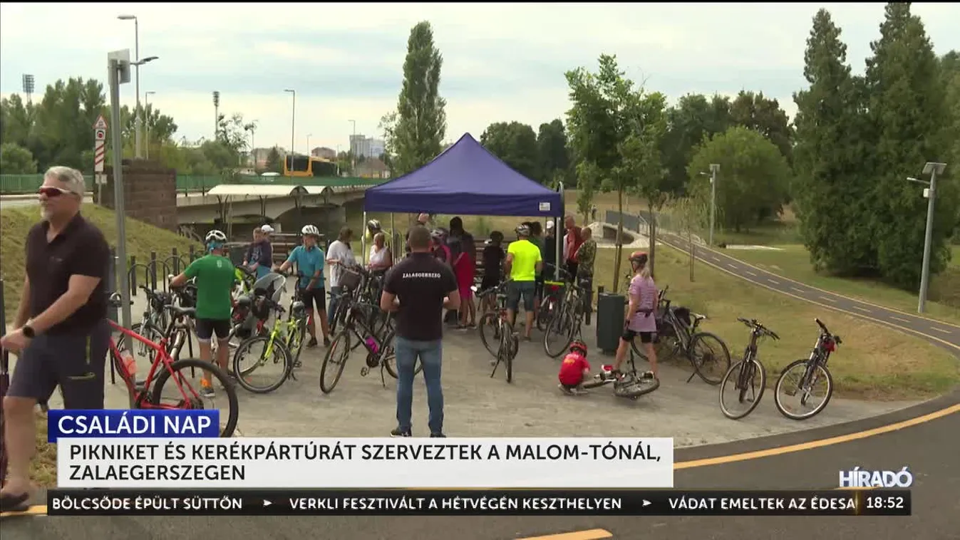 Pikniket és kerékpártúrát szerveztek a zalaegerszegi Malom-tónál
