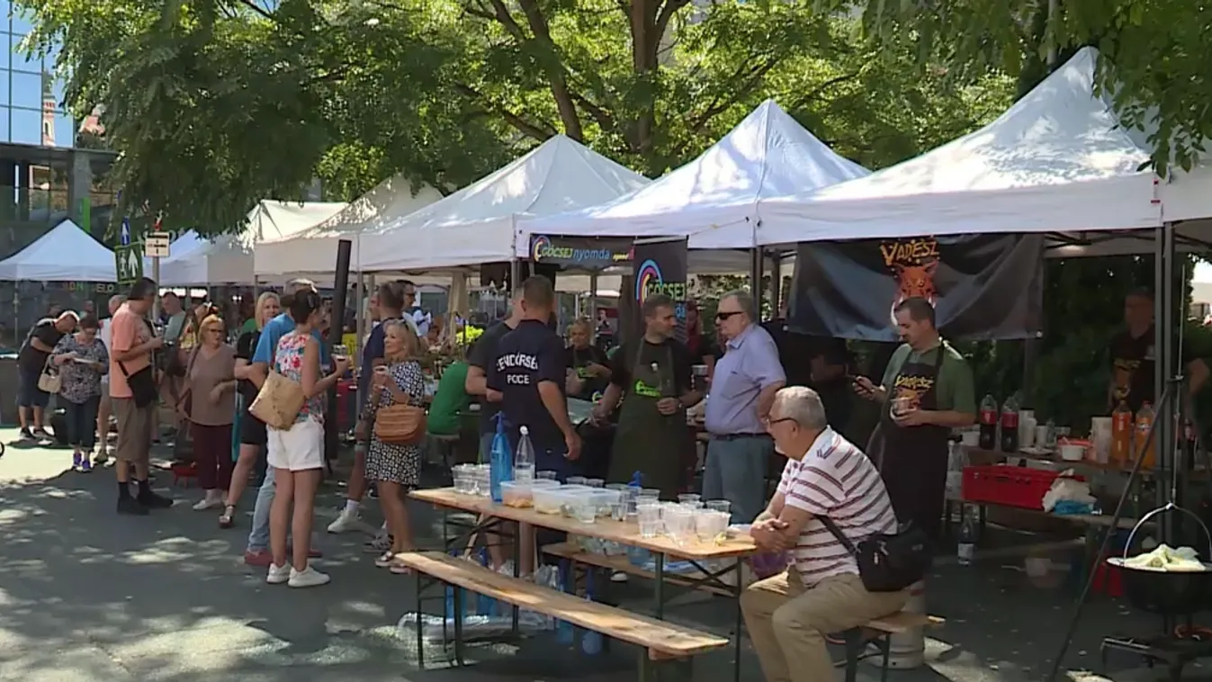 Jótékonysági főzéssel folytatódott a Vadpörkölt- és borfesztivál Zalaegerszegen