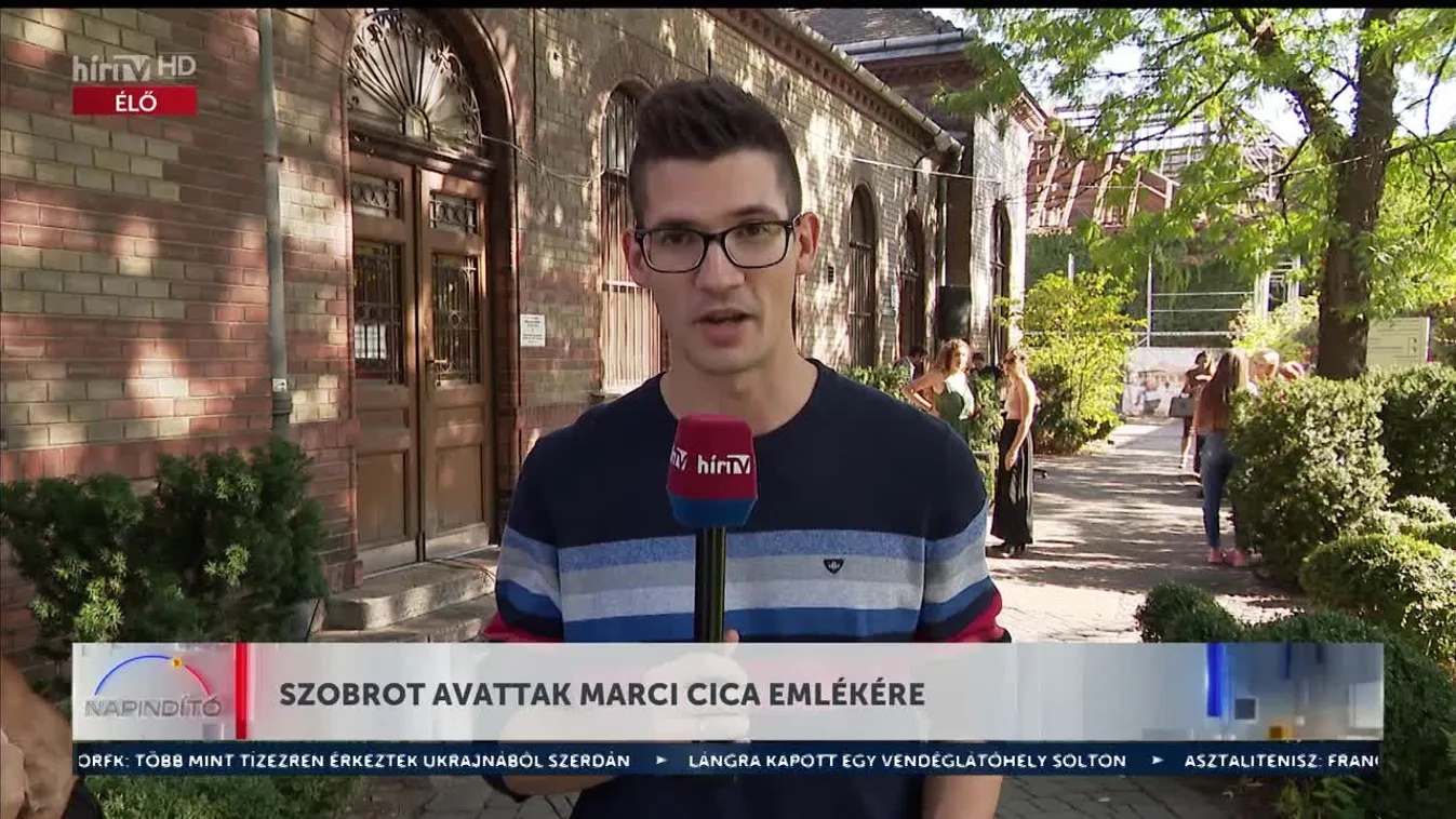 Napindító - Szobrot avattak Marci cica emlékére (2023-09-28)