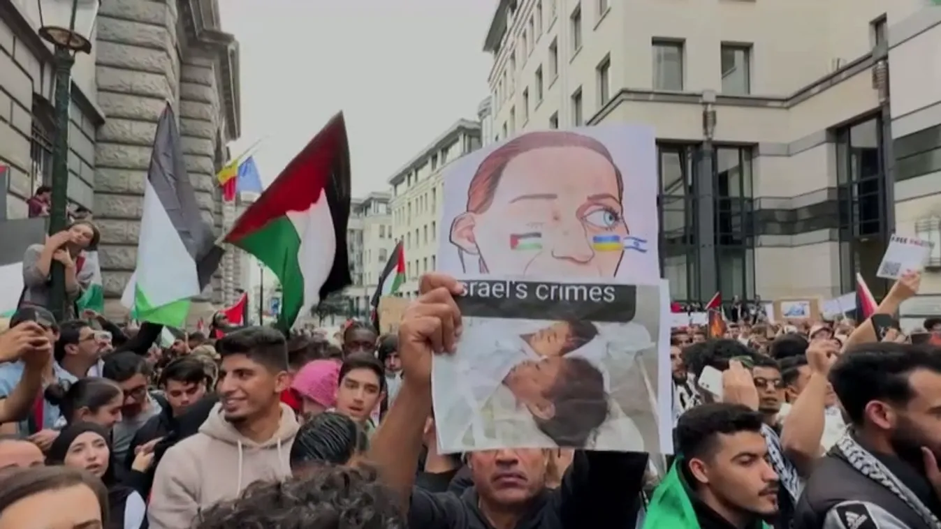 Izrael- és palesztinpárti tüntetések is voltak Belgiumban