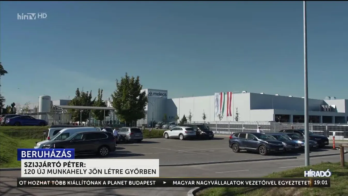 Szijjártó Péter: 120 új munkahely jön létre Győrben