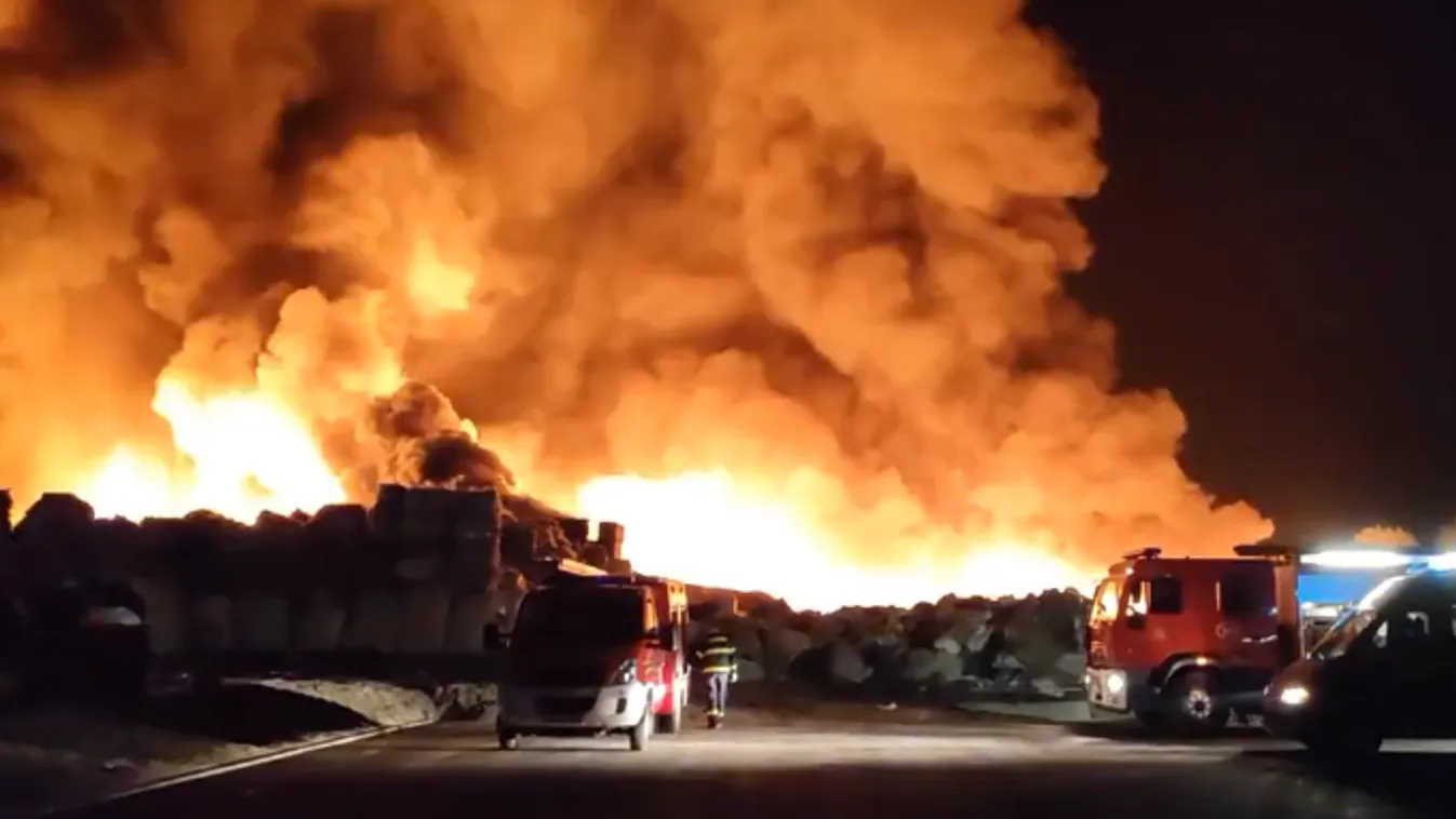 Horvátországban óriási tűz ütött ki egy műanyaggyárban