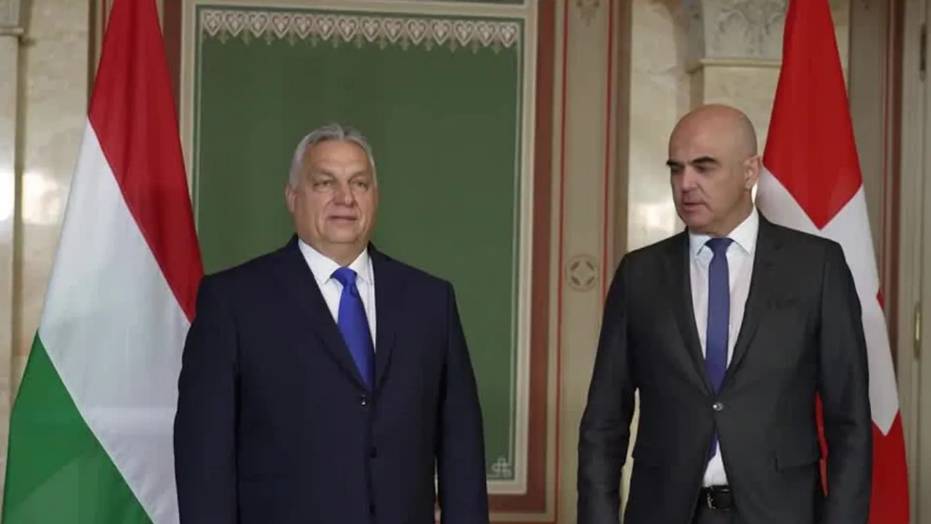 Megérkezett Svájcba Orbán Viktor + videó
