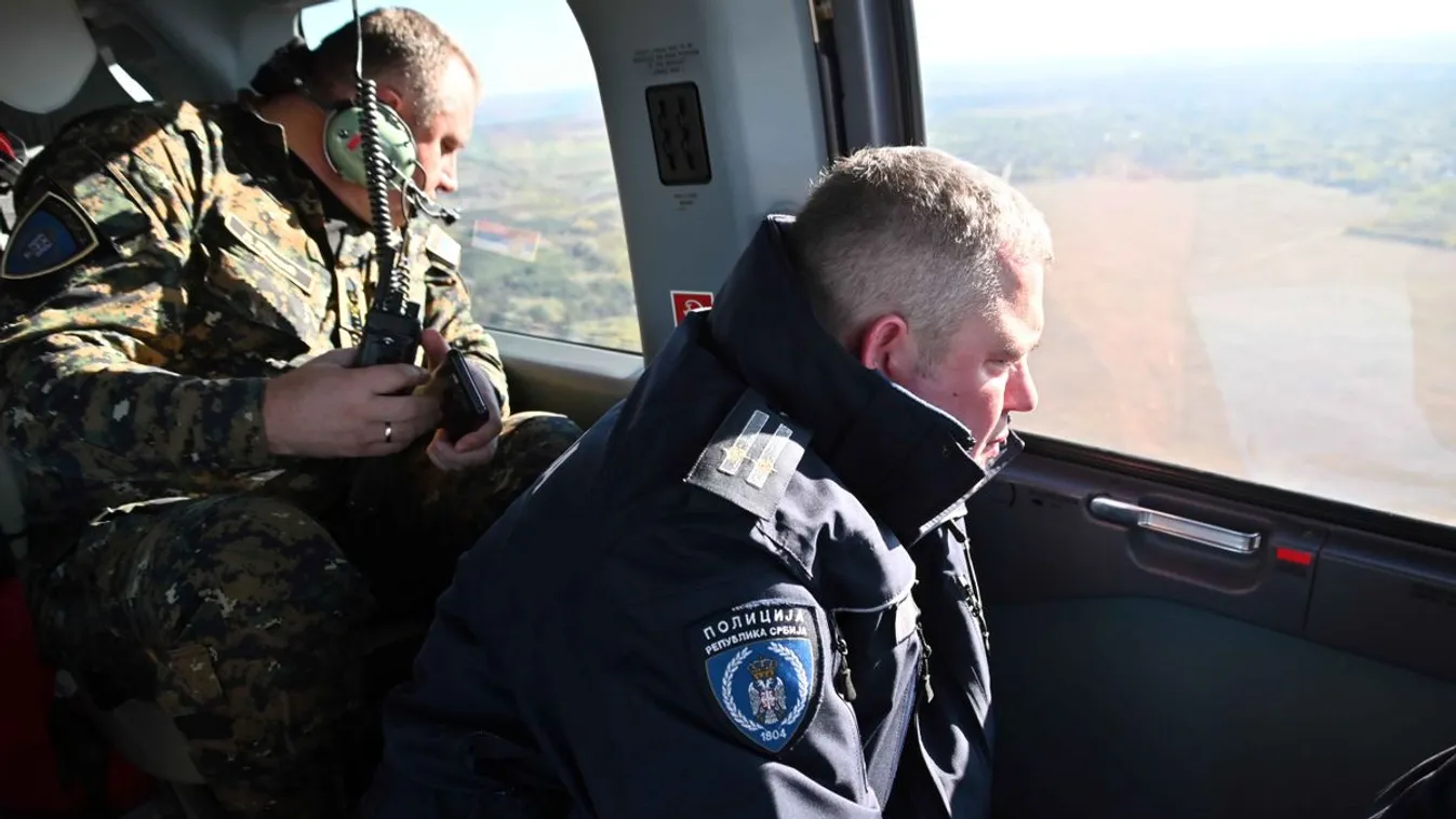 A földön és a levegőben is a migránsokat kutatja a szerb rendőrség