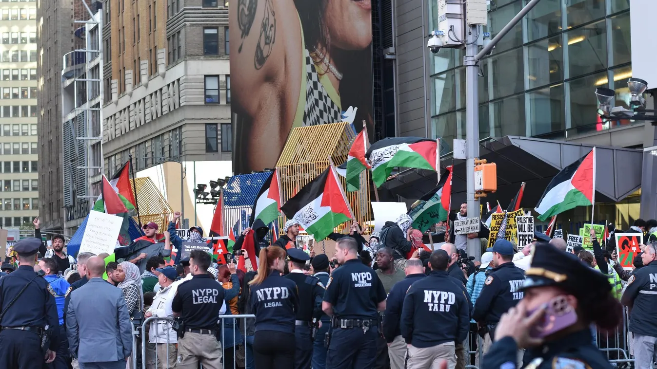 Többeket letartóztattak az újabb palesztinpárti tüntetésen New Yorkban