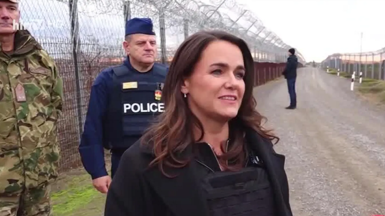 Novák Katalin meglátogatta a déli határzárat + videó