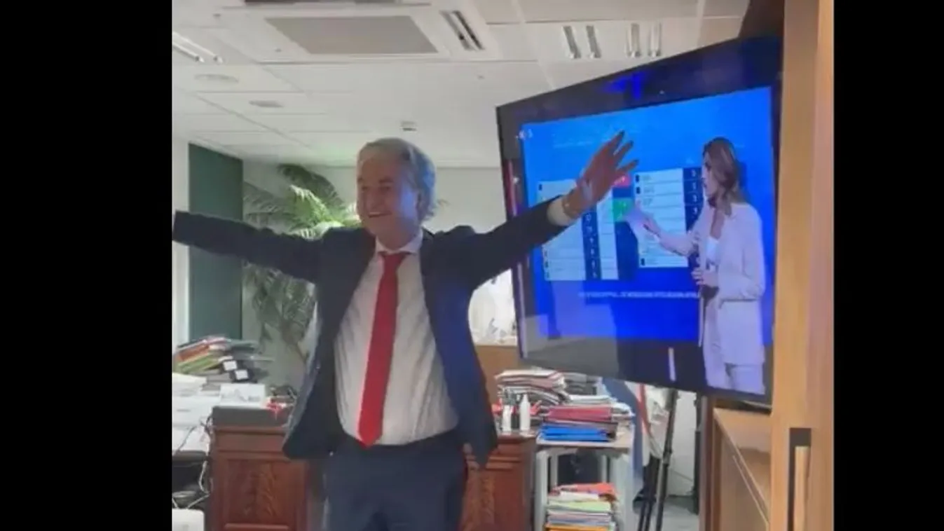 A holland Geert Wilders így örült a Szabadságpárt sikerének + VIDEÓ
