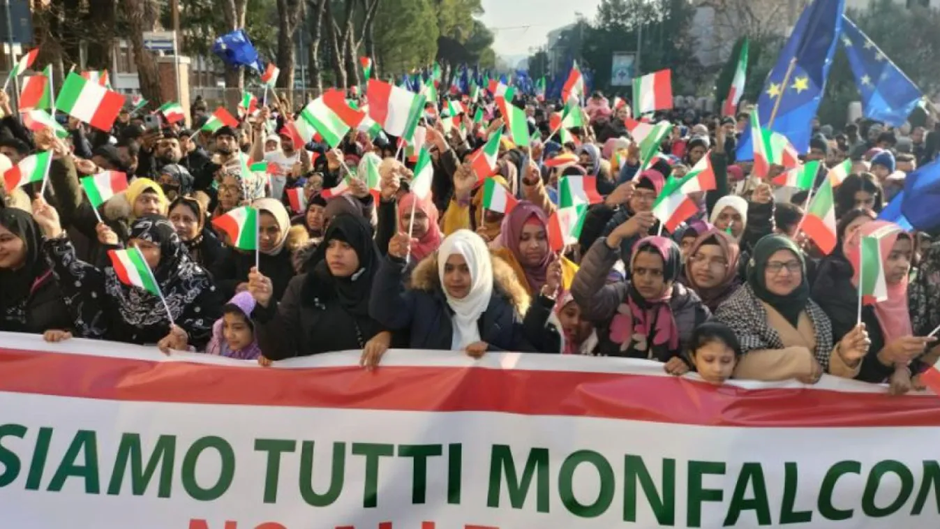 Többezres tüntetést tartottak karácsony előtt a muzulmánok Olaszországban
