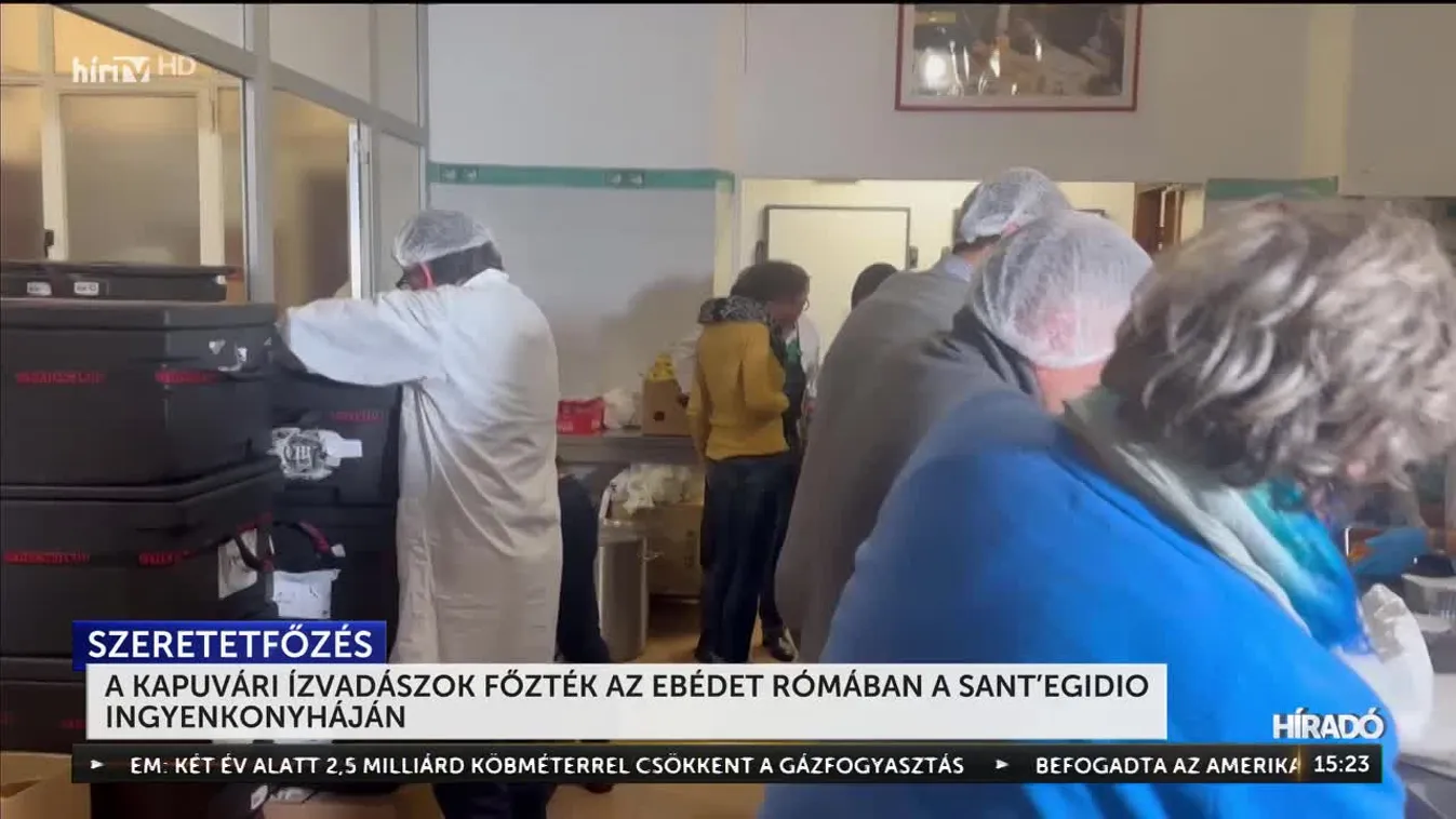 A kapuvári Ízvadászok főzték az ebédet Rómában a Sant’Egidio ingyenkonyháján vízkeresztkor