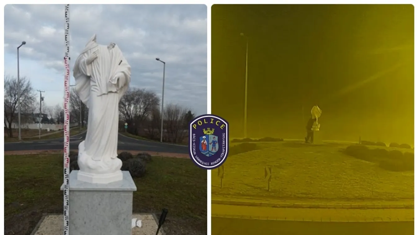 Egy román férfi rongálhatta meg a dunavecsei Szűzanya-szobrot + videó