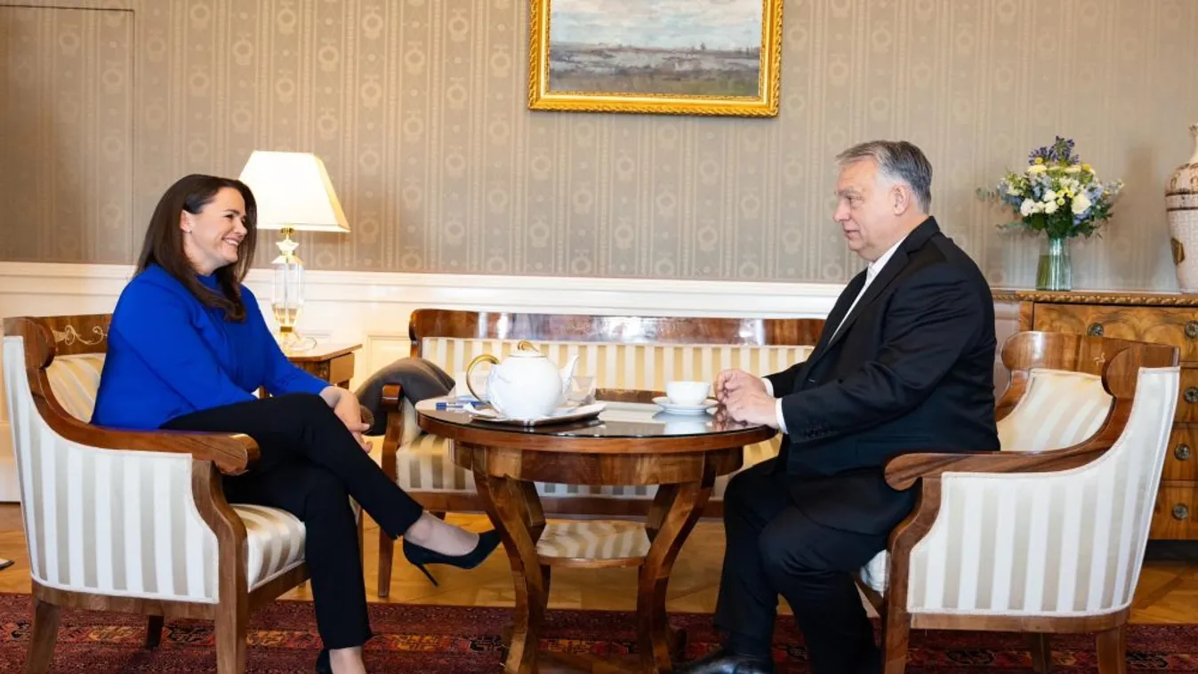 Évindító megbeszélés - Orbán Viktorral teázott Novák Katalin