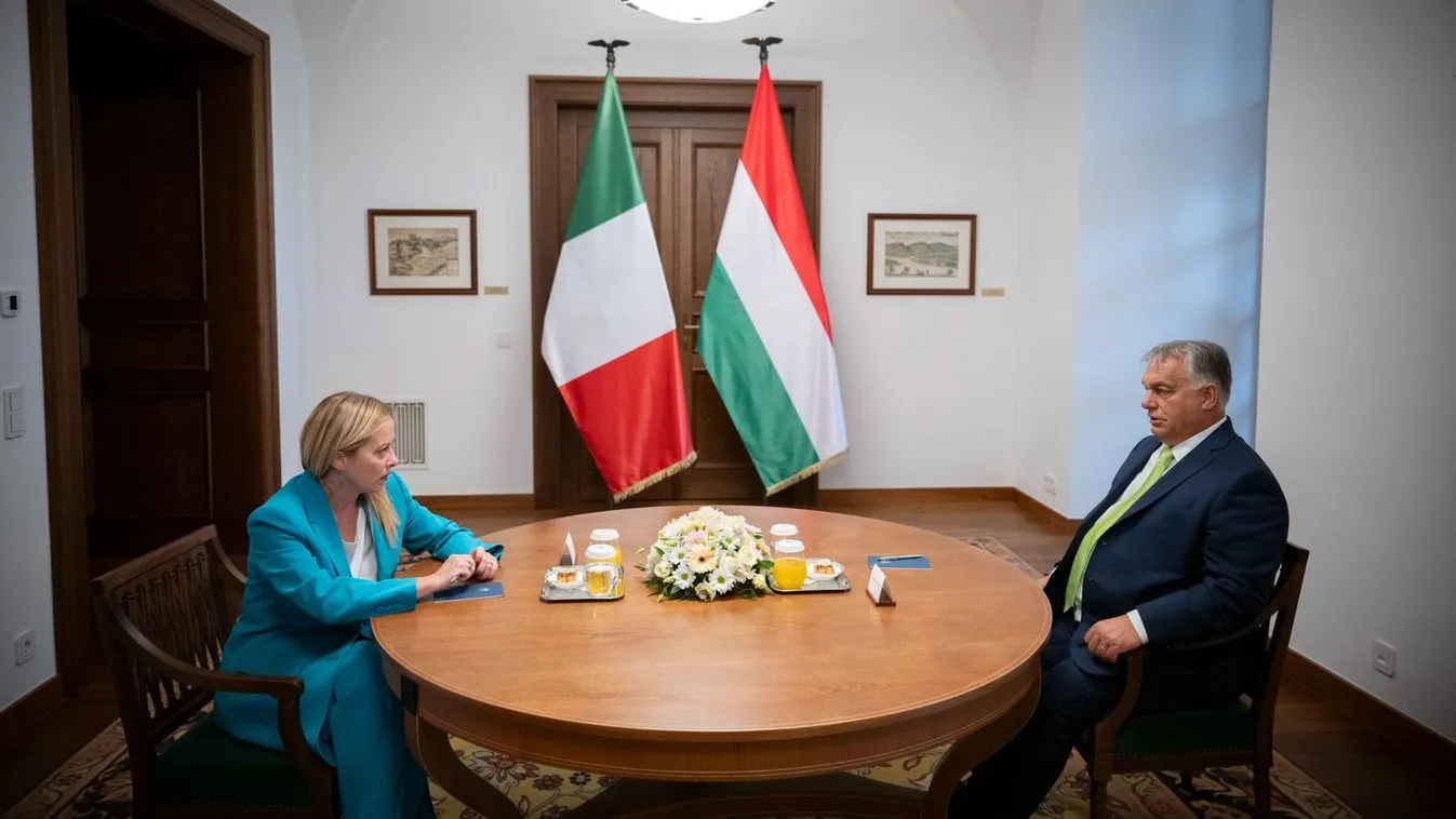 Ukrajna támogatásáról próbálhatja meggyőzni Orbán Viktort Giorgia Meloni