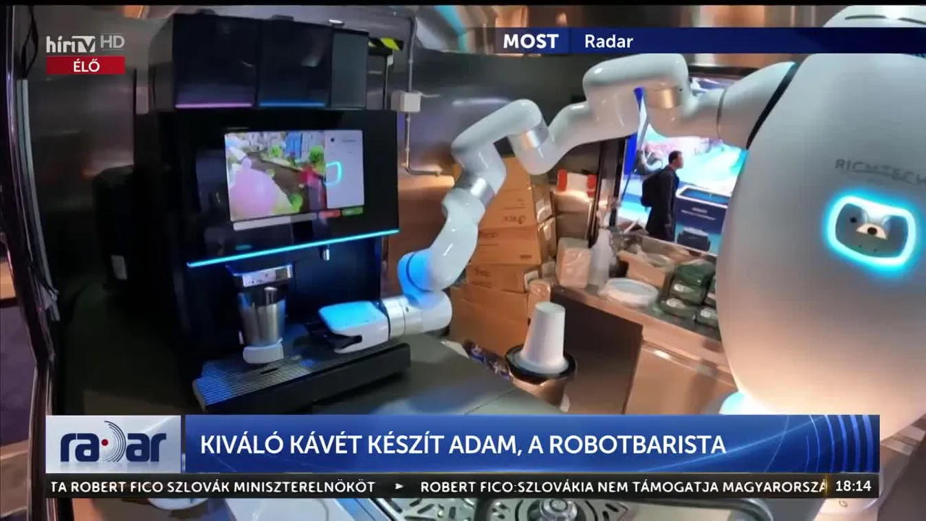Radar - Kiváló kávét készít Adam, a robotbarista (2024-01-16)