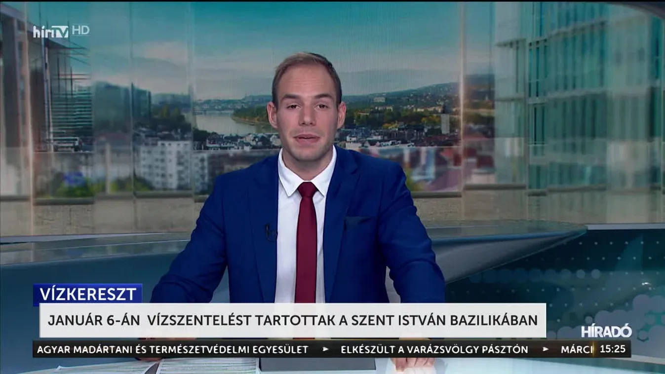 Január 6-án  vízszentelést tartottak a Szent István Bazilikában