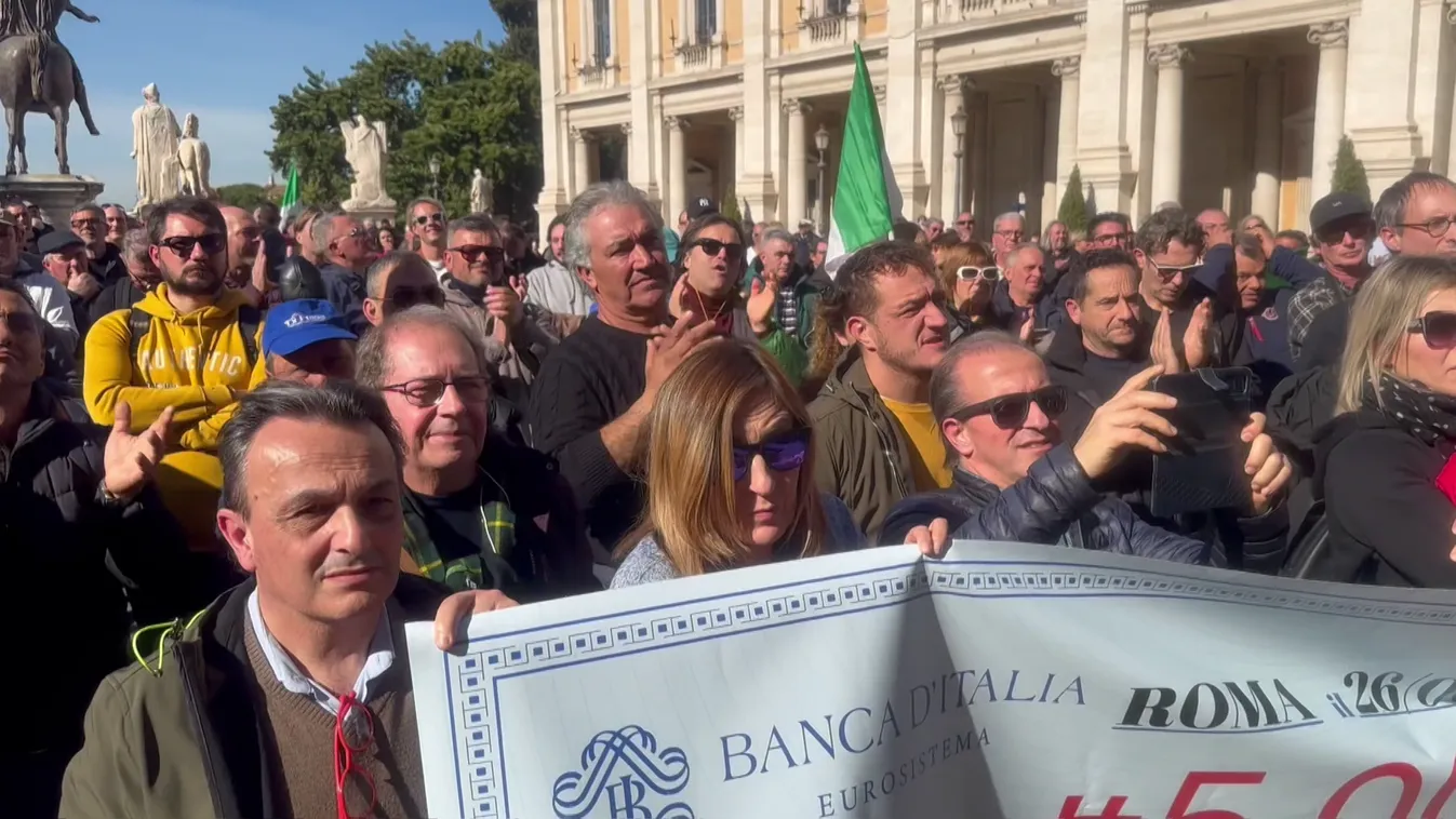 Az olasz tüntetők egy része a kormányfőt hibáztatja, sokan azonban Brüsszelt teszik felelőssé a történtek miatt + videó