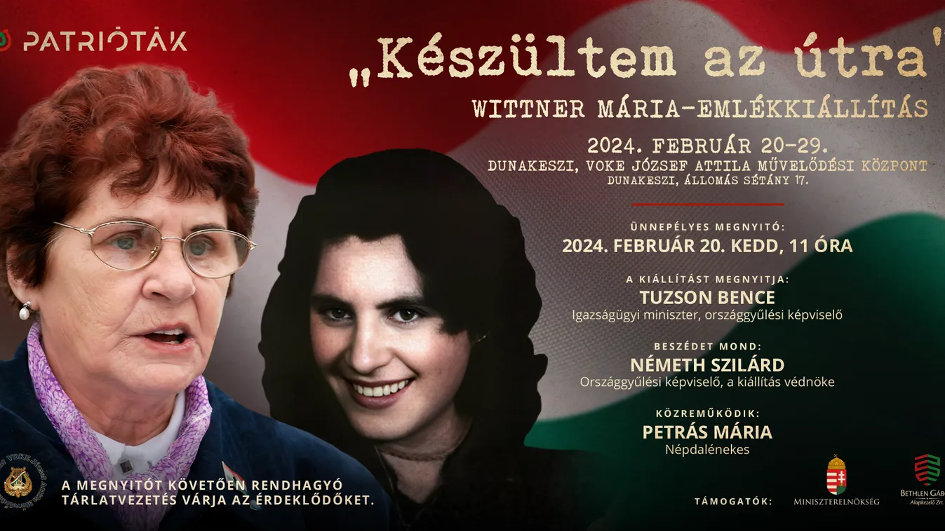 Február 20-án nyílik meg a Wittner Mária-kiállítás