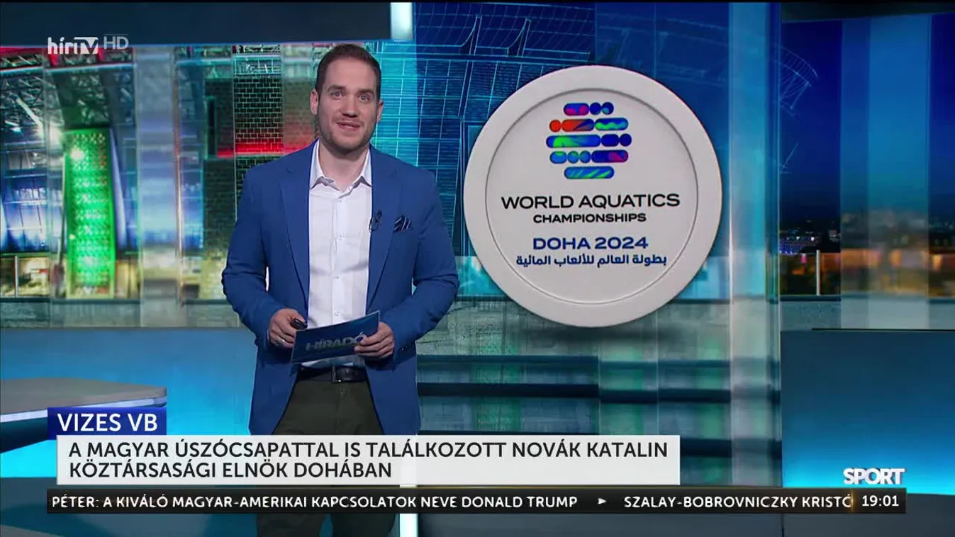 A magyar úszócsapattal is találkozott Novák Katalin Dohában