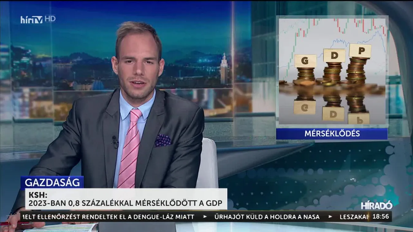 KSH: 2023-ban 0,8 százalékkal mérséklődött a GDP