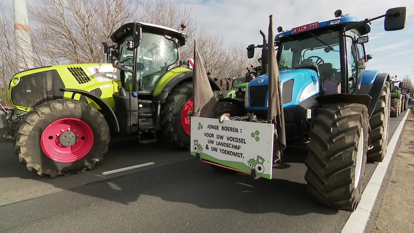A belga gazdák elállták az antwerpeni kikötőbe vezető utakat + videó