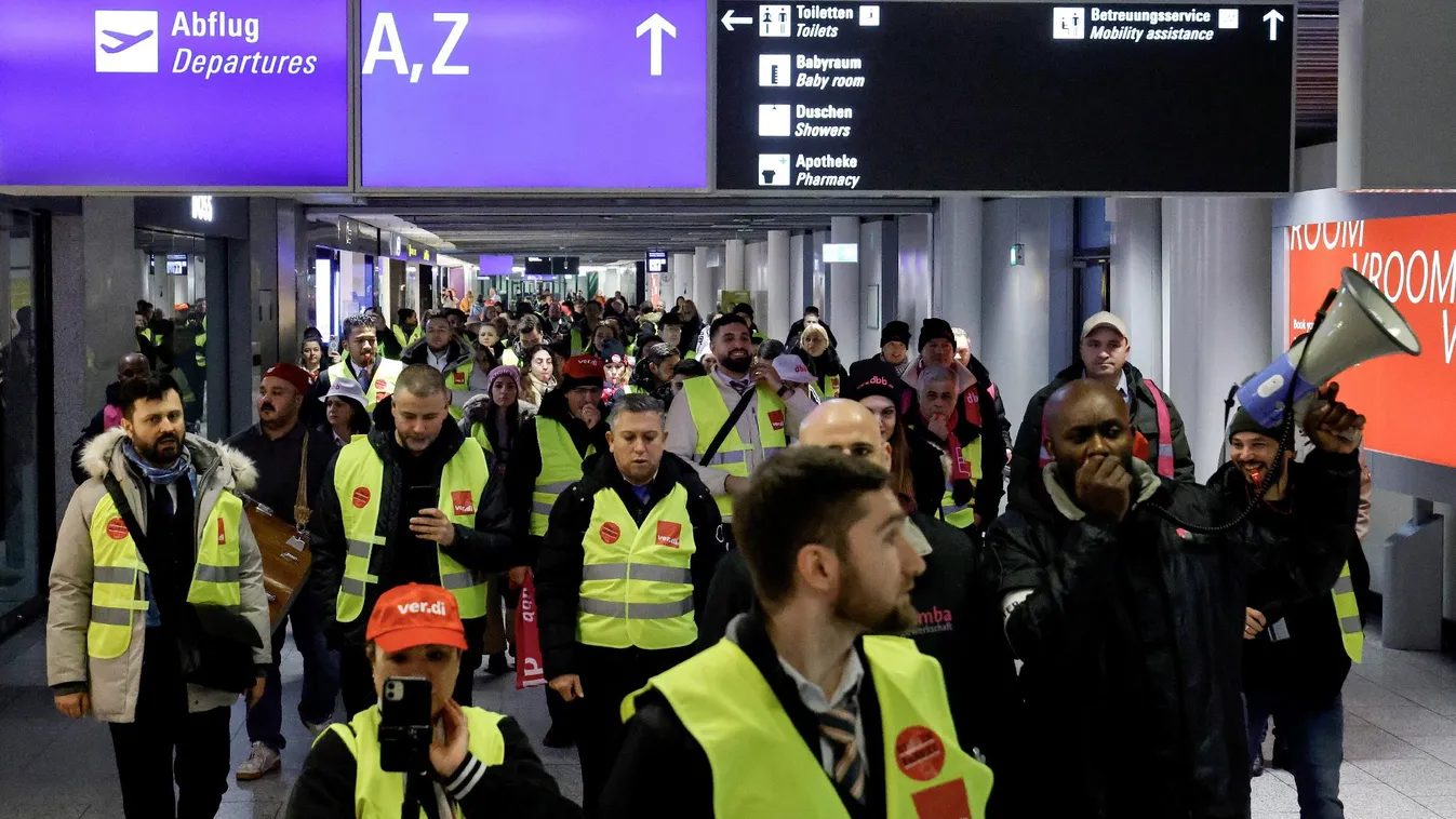 Teljesen megbénult a légi közlekedés a német repülőtereken zajló sztrájkok miatt