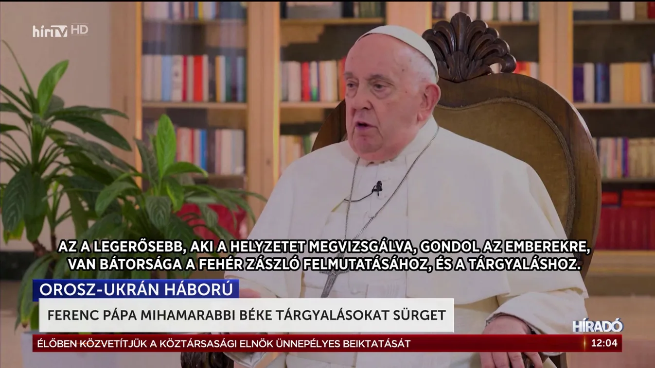 Ferenc pápa: Az a legerősebb, akinek van bátorsága a fehér zászló felmutatásához és a tárgyaláshoz + videó