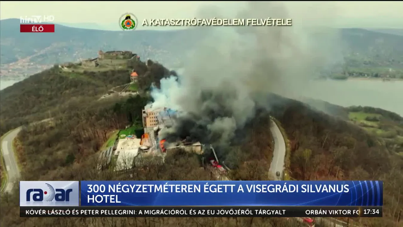 Radar - 300 négyzetméteren égett a Visegrádi Silvanus Hotel (2024-03-11)