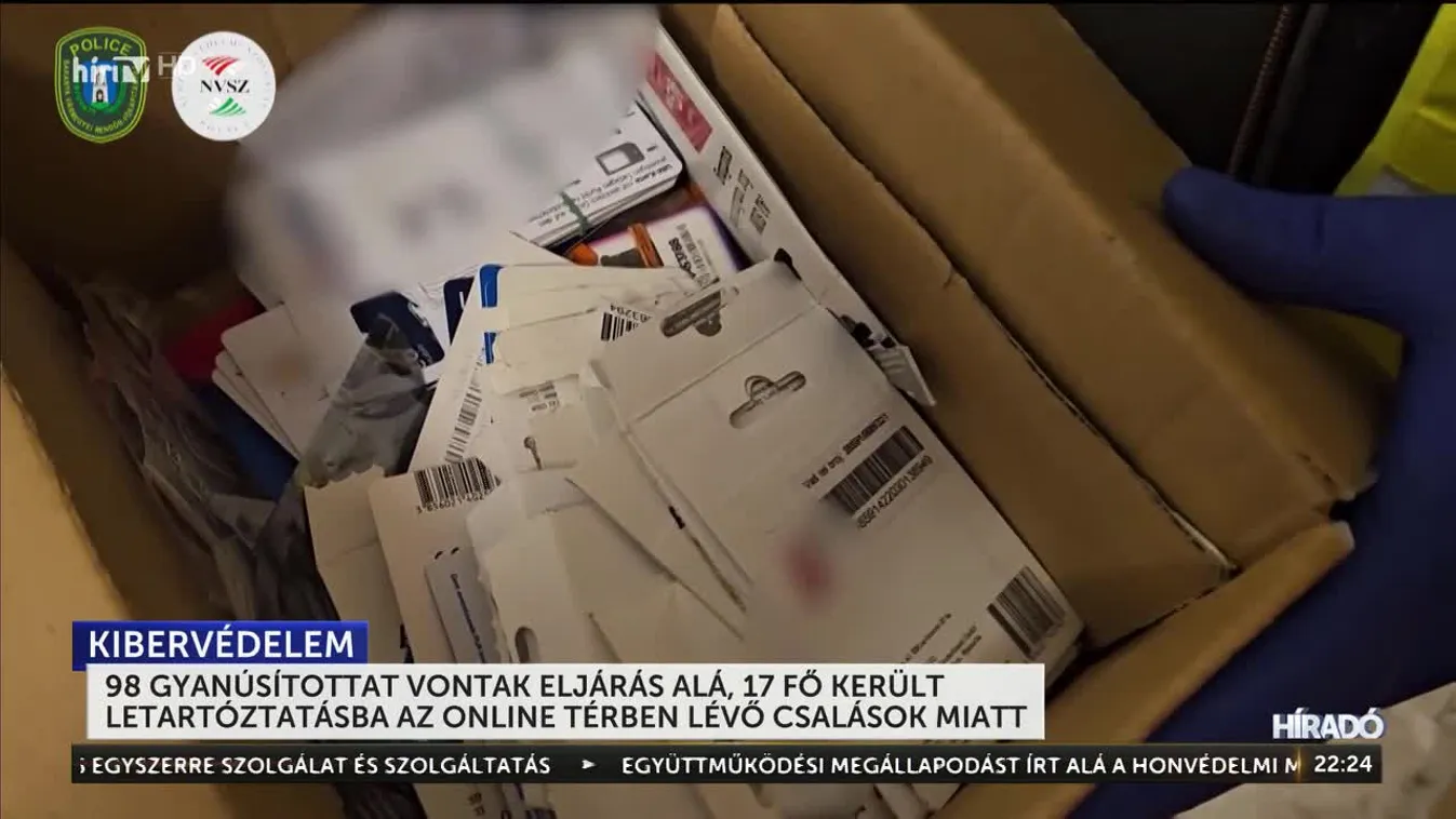 98 gyanúsítottat vontak eljárás alá, 17 fő került letartóztatásba az online térben lévő csalások miatt  + videó