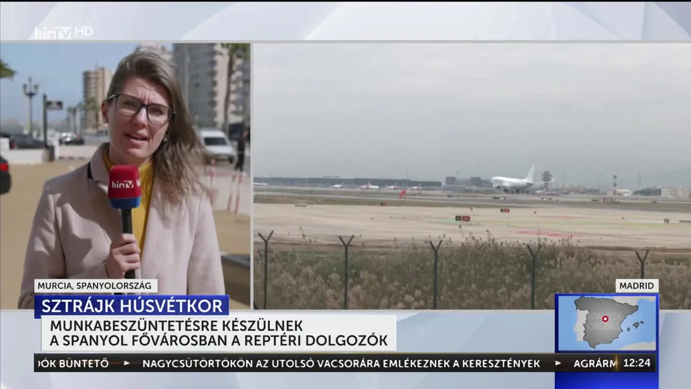 Munkabeszüntetésre készülnek a spanyol fővárosban a reptéri dolgozók + videó