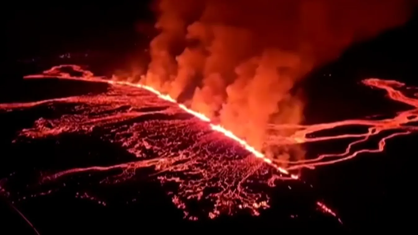 Látványos felvételen az újabb izlandi vulkánkitörés + videó