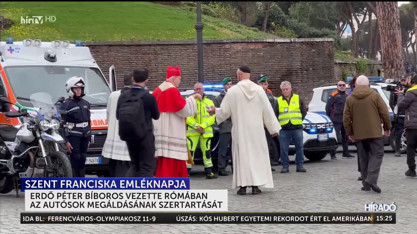 Erdő Péter bíboros vezette Rómában  az autósok megáldásának szertartását + videó