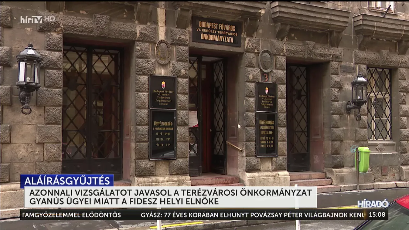 Vizsgálatot javasol a terézvárosi önkormányzat gyanús ügyei miatt a helyi Fidesz + videó