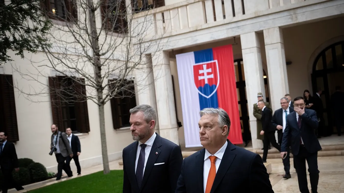 Peter Pellegrinit fogadja Orbán Viktor + videó