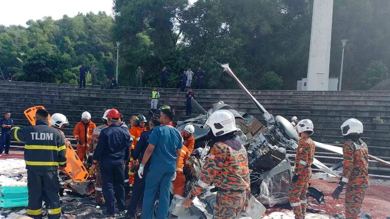 Két katonai helikopter ütközött gyakorlatozás közben Malajziában, tízen meghaltak