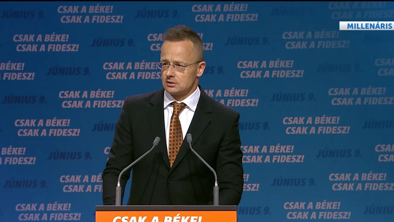 Szijjártó Péter: a béke színe a narancs, a béke neve Fidesz + videó