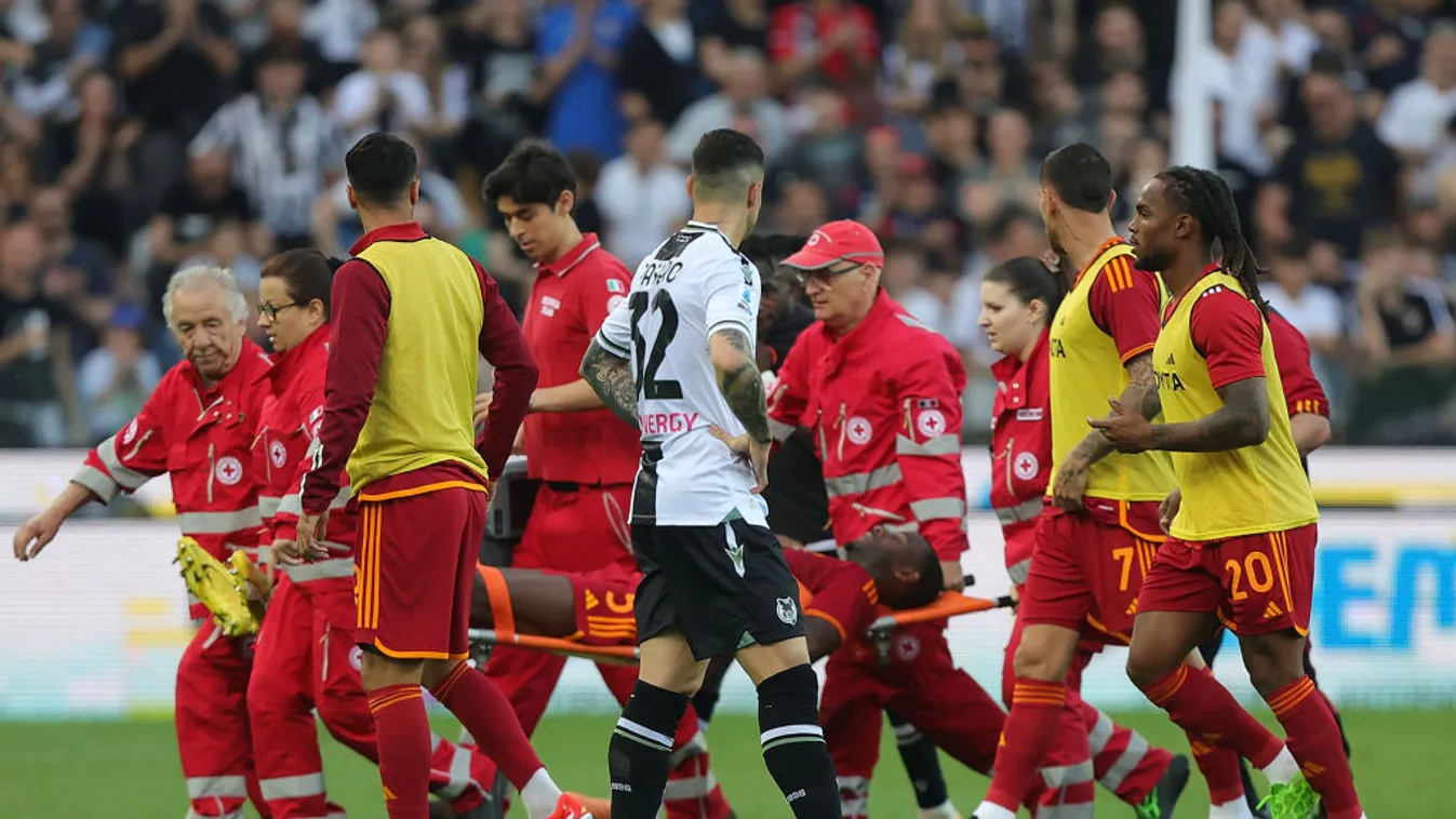 Drámai esemény miatt félbeszakadt az Udinese-Roma találkozó