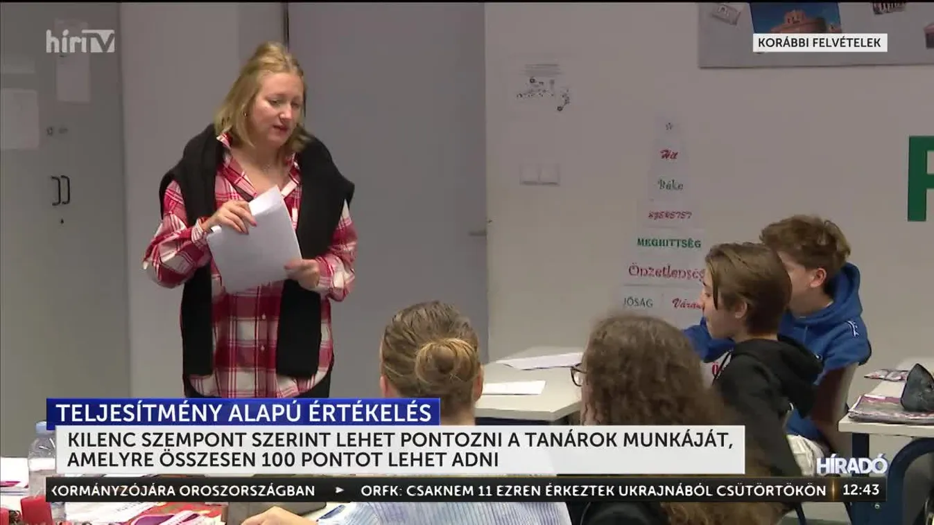 Kilenc szempont szerint lehet pontozni a tanárok munkáját, amelyre összesen 100 pontot lehet adni + videó