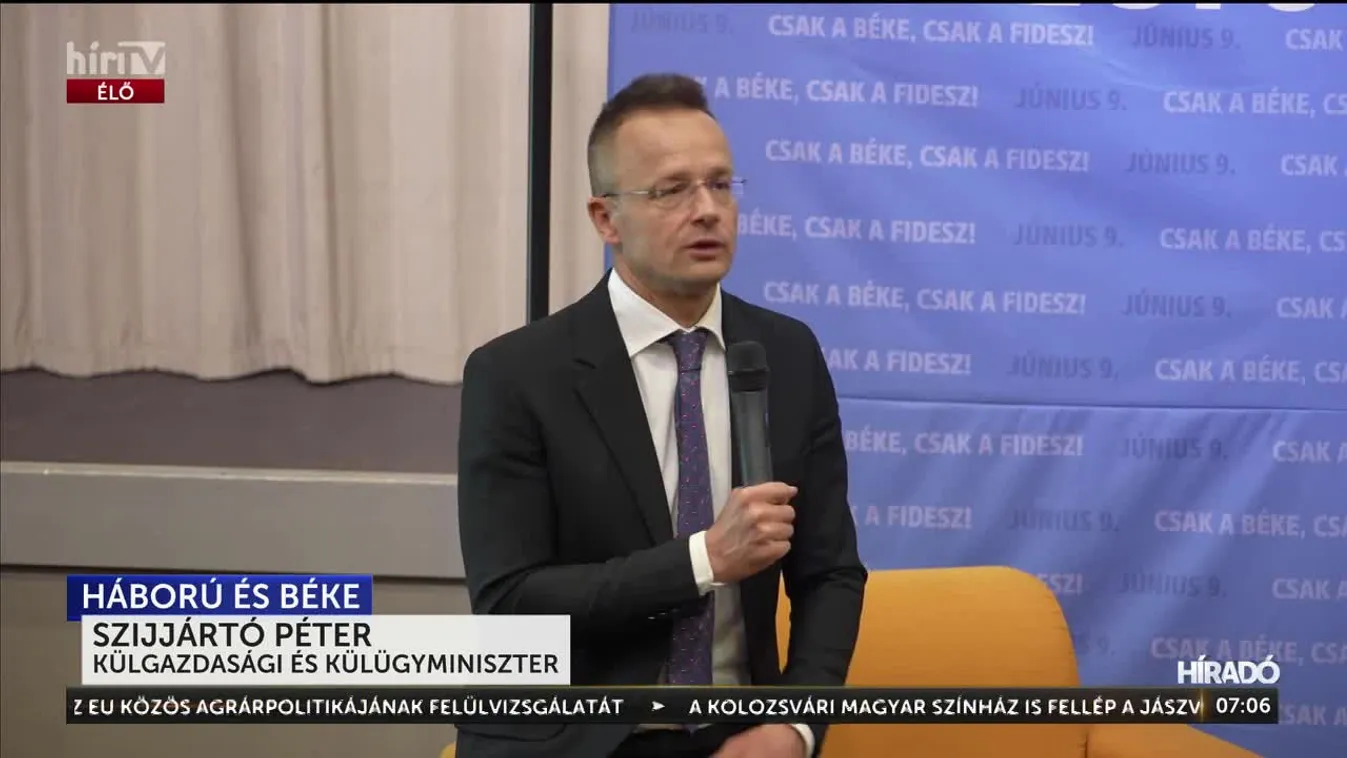 Szijjártó Péter: az EP jobboldali fordulata és Donald Trump újraválasztása esélyt kínál a háború lezárására + videó