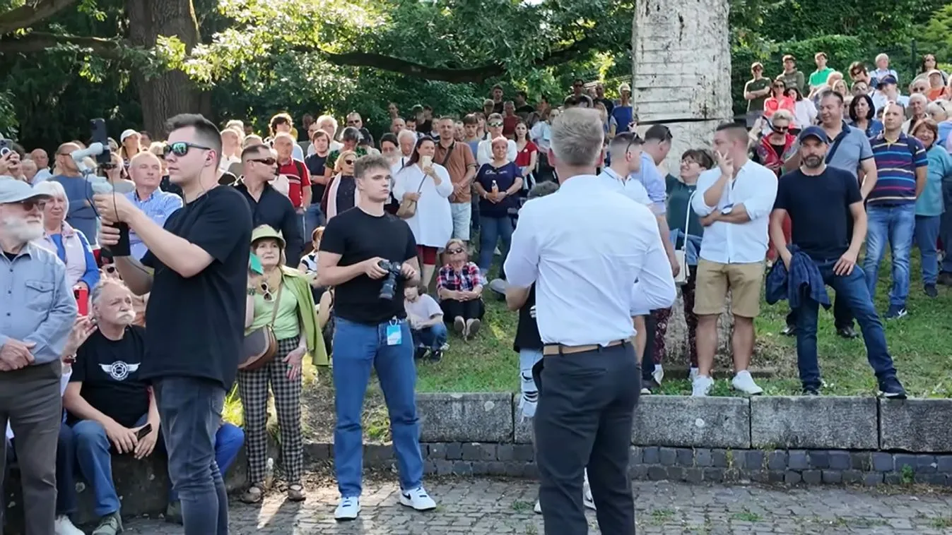 Nadrágszíjjal szembesítették Magyar Pétert országjárása során + videó