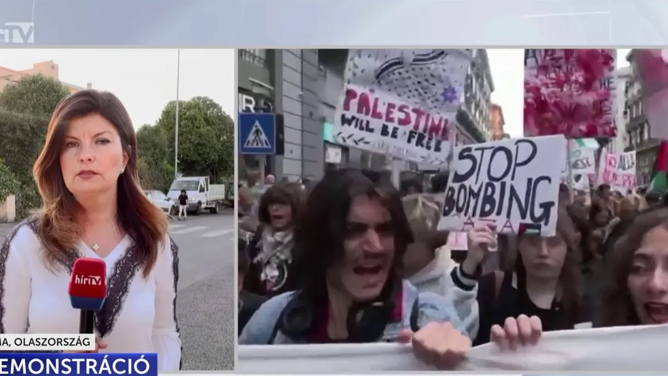 A kormányt támadják a palesztin-párti tüntetők Rómában + videó