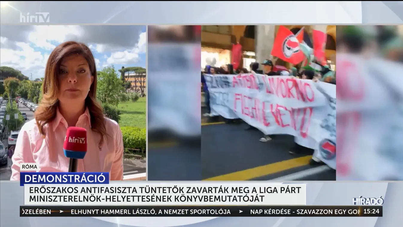 Erőszakos antifasiszta tüntetők zavarták meg a Liga párt miniszterelnök-helyettesének könyvbemutatóját + videó