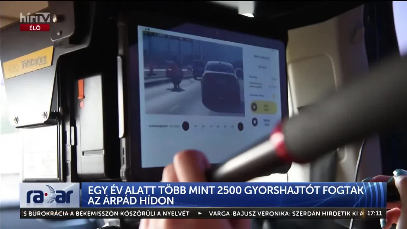 Radar - Egy év alatt több mint 2500 gyorshajtót fogtak az Árpád hídon (2024-07-22)