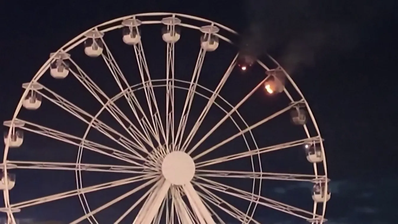 Kigyulladt az óriáskerék egy német zenei fesztiválon + videó