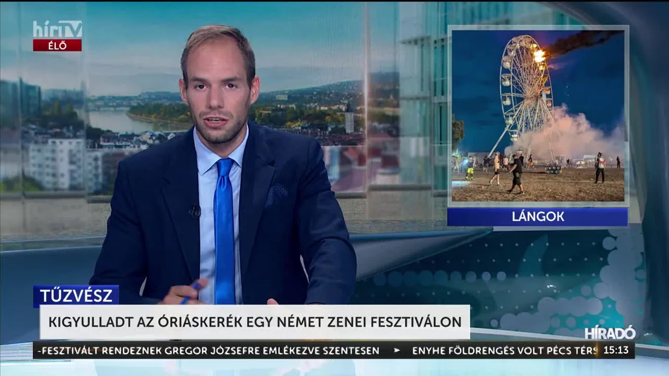 Kigyulladt az óriáskerék egy német zenei fesztiválon